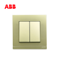 ABB开关插座由悦系列二位单控按钮开关10A,珍珠金