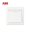 ABB开关插座徳逸系列白色一位双控带灯开关 10AX