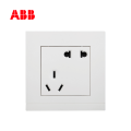 ABB开关插座由悦系列白色二位二、三极插座10A