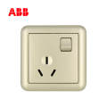 ABB开关插座德静系列珍珠金一位三极带开关插座16A
