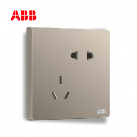开关插座轩致朝霞金二位中标五孔插座AF205-PG;10183506