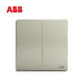 开关插座轩致香槟银二位双控开关AF126-CS;10183554