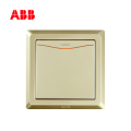 ABB开关插座徳逸系列珍珠金一位双控带灯开关10AX
