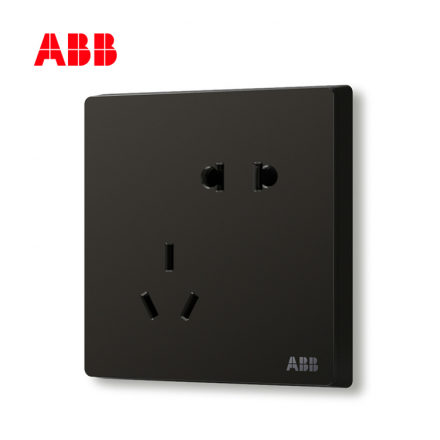 开关插座轩致星空黑二位中标五孔插座AF205-885;10183616