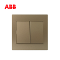 ABB开关插座永致系列朝霞金二位单控开关10AX