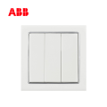 ABB开关插座德宁系列白色三位单控开关10AX