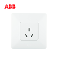 ABB开关插座由雅系列白色一位三极插座10A