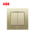 ABB开关插座由艺系列珍珠金二位单控开关10AX