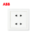 ABB开关插座徳逸系列白色二位二极扁圆两用插座 10A