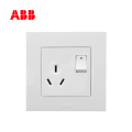 ABB开关插座由艺系列白色一位三极带开关带灯插座16A