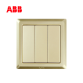 ABB开关插座徳逸系列珍珠金三位双控开关10AX