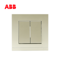 ABB开关插座由悦系列二位单控开关10AX,珍珠金