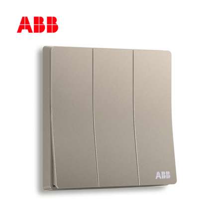开关插座轩致朝霞金三位单控开关AF123-PG;10183500