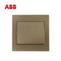 ABB开关插座永致系列朝霞金一位单控按钮开关10A