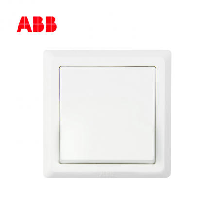 ABB开关插座徳逸系列白色一位单控开关 10AX