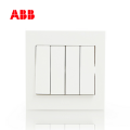 ABB开关插座永致系列白色四位单控开关10AX