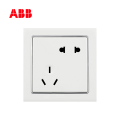 ABB开关插座德宁系列白色二位二三极插座 10A