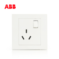 ABB开关插座永致系列白色一位三极带开关插座16A
