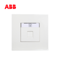 ABB开关插座由悦系列白色一位四芯电话插座RJ11