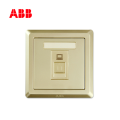 ABB开关插座徳逸系列珍珠金一位八芯电脑插座6类RJ45