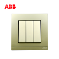 ABB开关插座由悦系列三位双控开关10AX,珍珠金