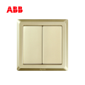 ABB开关插座徳逸系列珍珠金二位双控开关10AX