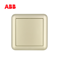 ABB开关插座德静系列珍珠金单连空白面板