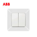 ABB开关插座由雅系列白色二位单控开关10AX