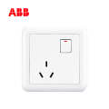 ABB开关插座德静系列白色一位三极带开关插座16A