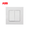 ABB开关插座由艺系列白色二位单控开关10AX