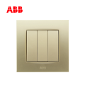 ABB开关插座由艺系列珍珠金三位双控开关10AX