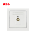 ABB开关插座德宁系列白色一位电视插座