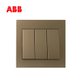 ABB开关插座永致系列朝霞金三位双控开关10AX