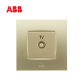 ABB开关插座由艺系列珍珠金一位电视插座