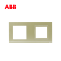 ABB开关插座由悦系列两连边框,珍珠金