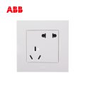ABB开关插座由艺系列白色二位二、三极插座10A