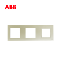 ABB开关插座由悦系列三连边框,珍珠金