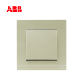 ABB开关插座由悦系列一位单控开关10AX,珍珠金
