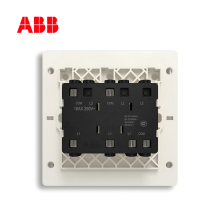 开关插座轩致朝霞金三位单控开关AF123-PG;10183500